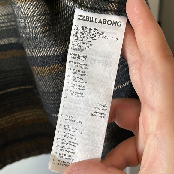 Billabong hooded flannel - Picture 4 of 6